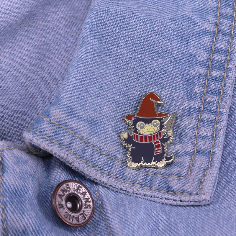 Magical Beast Niffler & Sorting Hat Brooch Pin - Image 3