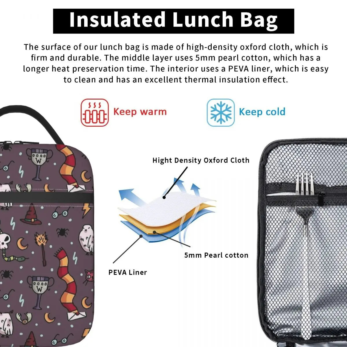 Harry Potter Magic World Insulated Lunch Bag - Image 5