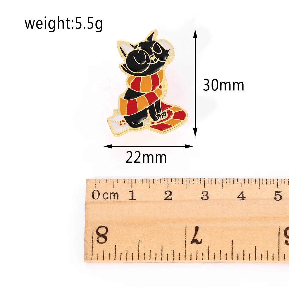 Kawaii Harry Potter Wizard Cat Brooch - Image 5