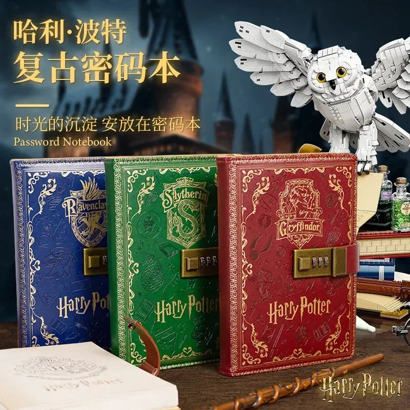 New Authentic Harry Potter Four Houses Retro Password Notebook - Image 2