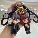 5PCS Anime Harry Potter Figure Keychain Set