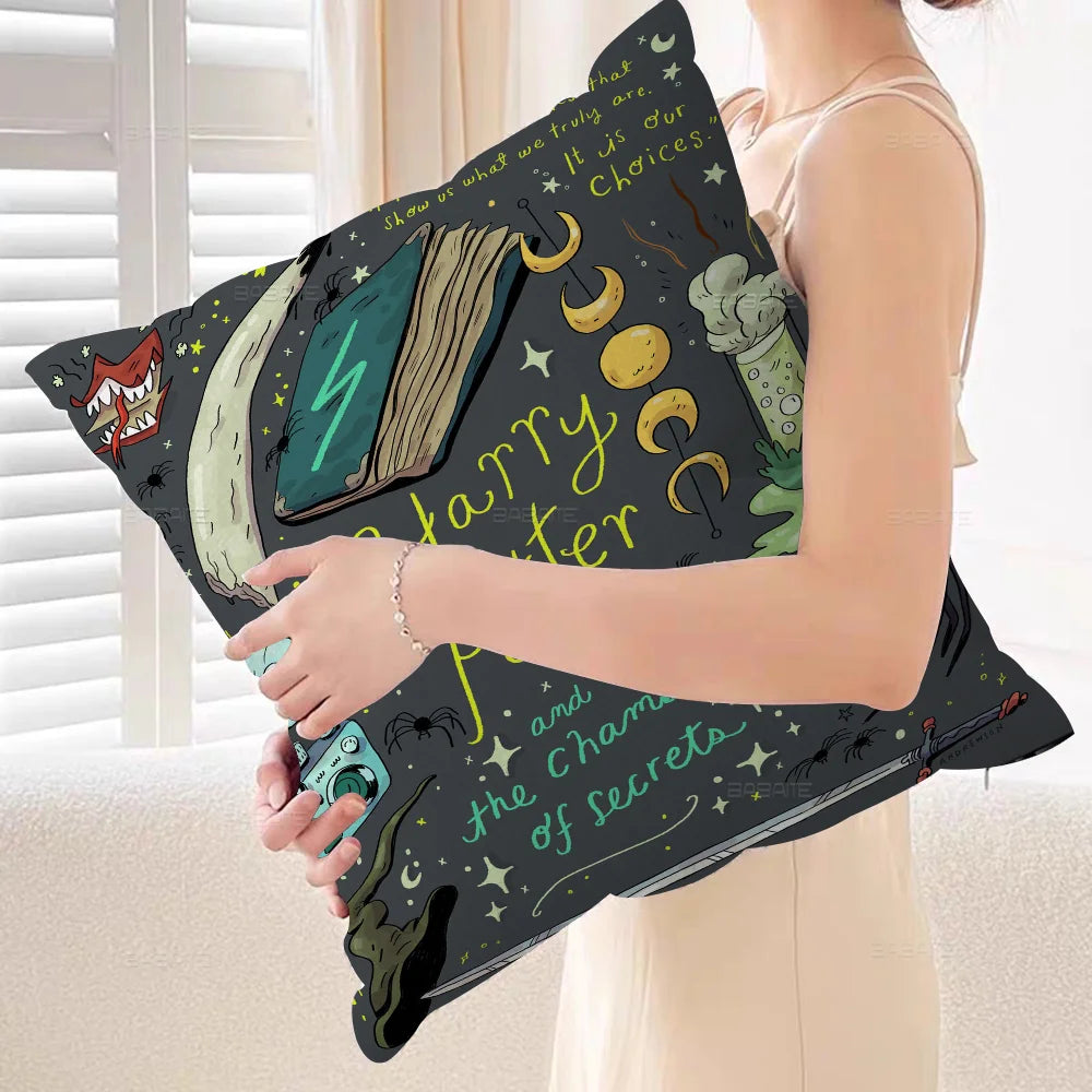 Harry Potter Wand & Landscape Pillow Cover - Image 10