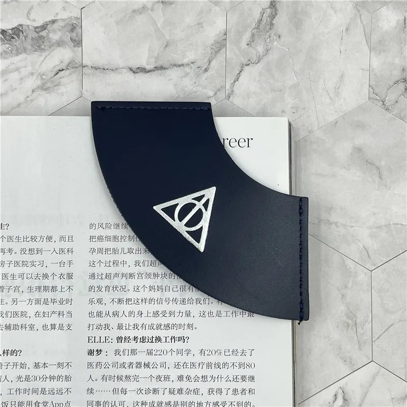 Harries Leather Bookmark â Magic Runes & Deathly Hallows Hot Stamping Design - Image 13