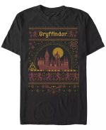 Men's Gryffindor Sweater-Style Short Sleeve Crew T-Shirt