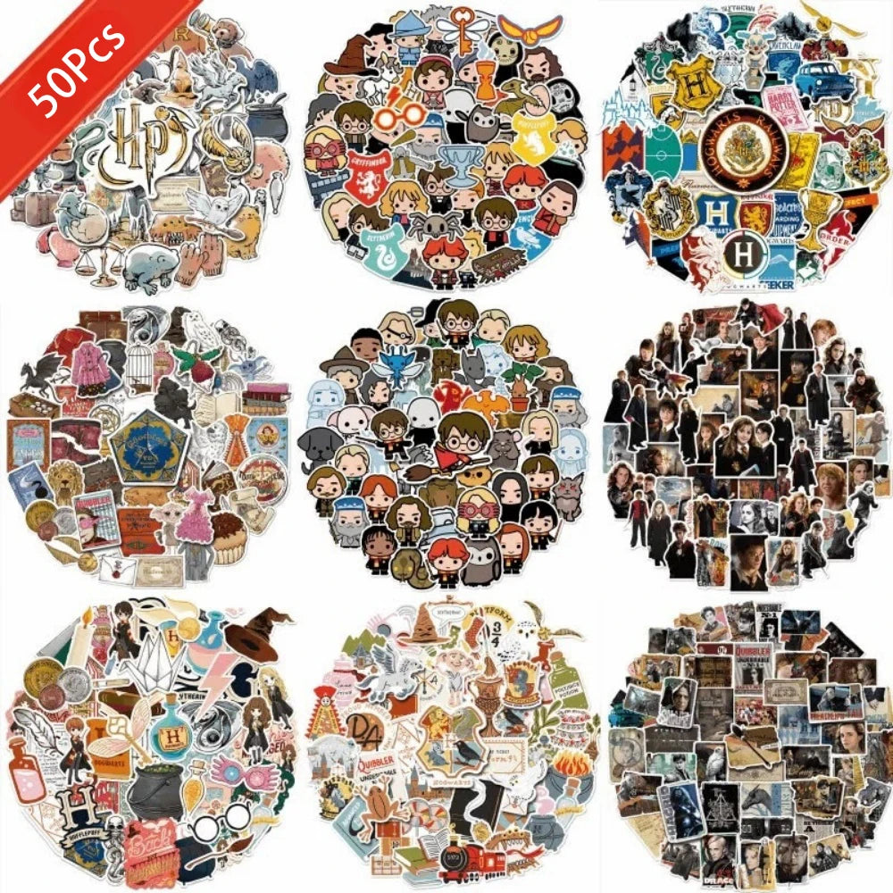 50Pcs Harry Potter Waterproof Stickers β Q Version Cartoon - Image 2