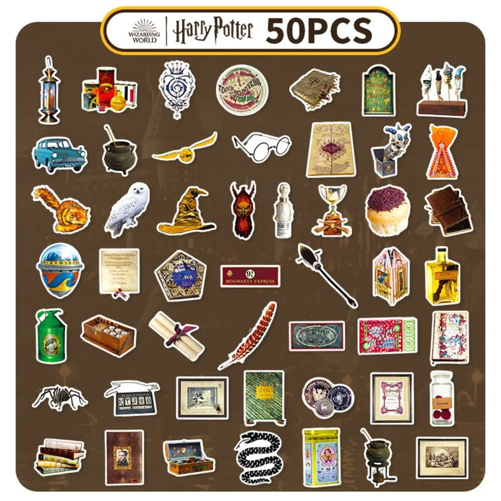50Pcs Harry Potter Waterproof Stickers β Q Version Cartoon - Image 10