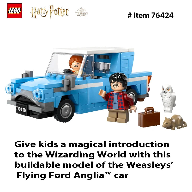 Harry Potter Flying Ford Anglia Buildable Car Toy with 2 Minifigures - Image 2